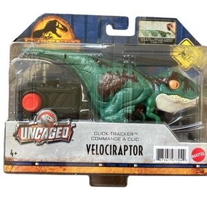 Brand New Jurassic World Uncaged Click Trainer Velciraptor Action Figure Toy